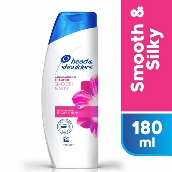 Head & shoulders Smooth & Silky Anti-Dandruff Shampoo  650 ML - 180 ML, Smooth & Silky