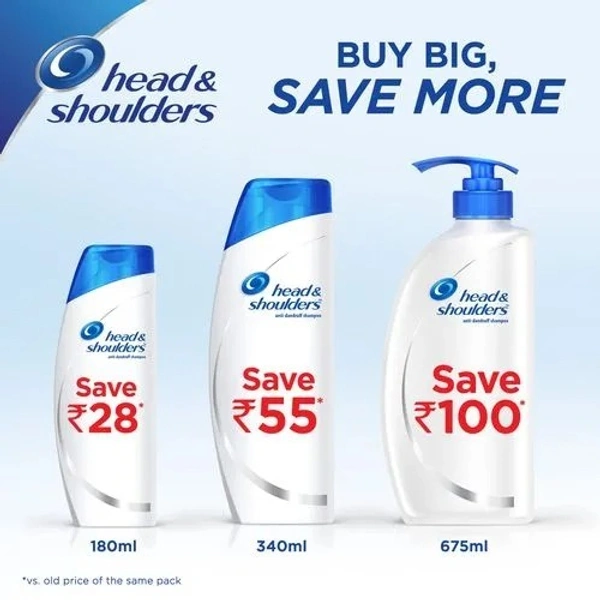 Head & shoulders Smooth & Silky Anti-Dandruff Shampoo  650 ML - 180 ML, Smooth & Silky