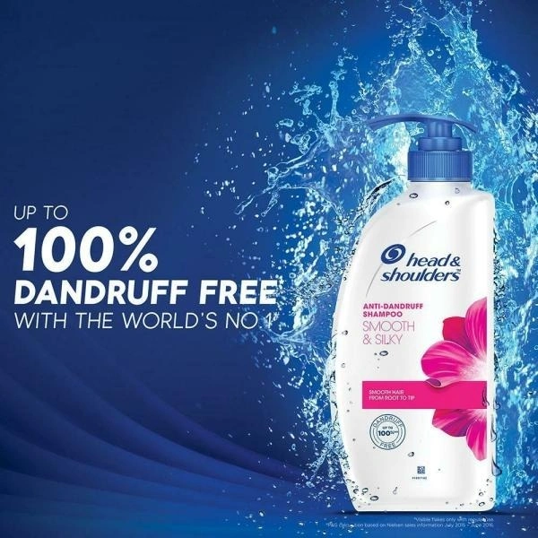 Head & shoulders Smooth & Silky Anti-Dandruff Shampoo  650 ML - 1 LITRE, Smooth & Silky