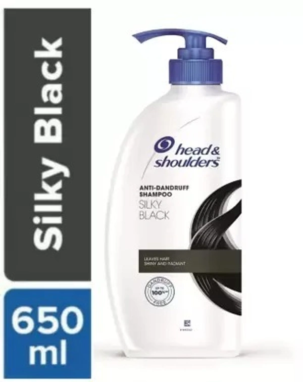Head & shoulders Silky Black Anti-Dandruff Shampoo  650ml - 650 ML, Silky Black
