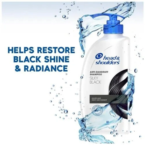 Head & shoulders Silky Black Anti-Dandruff Shampoo  650ml - 650 ML, Silky Black