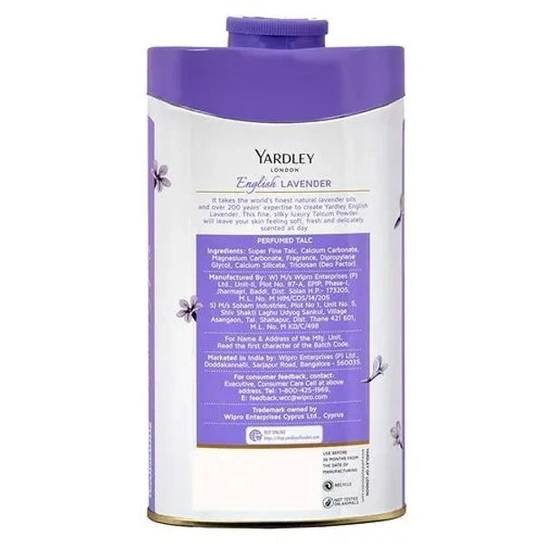 Yardley London English Lavender Perfumed Talc 100 gms - 250 GMS, English Lavender