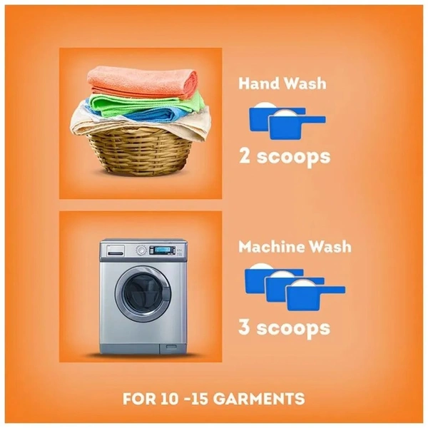 Surf Excel Quick Wash Detergent Powder, 65 g Pouch - 2 KGS