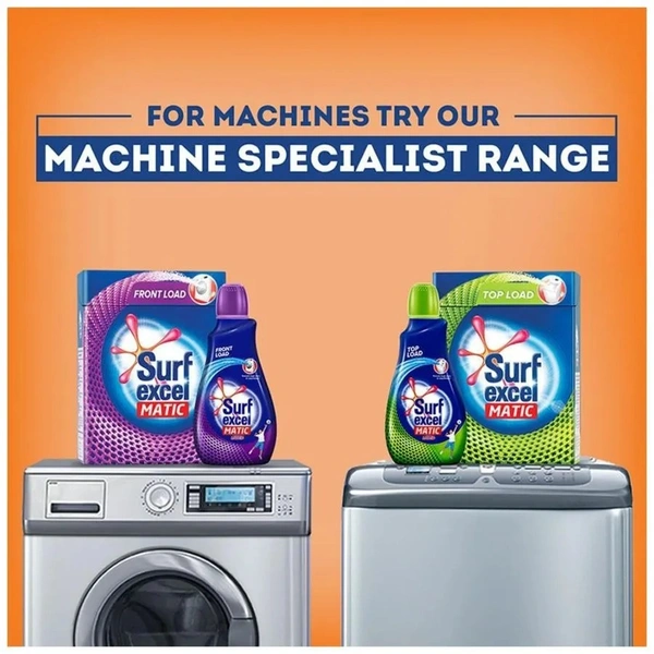 Surf Excel Quick Wash Detergent Powder, 65 g Pouch - 500 GMS