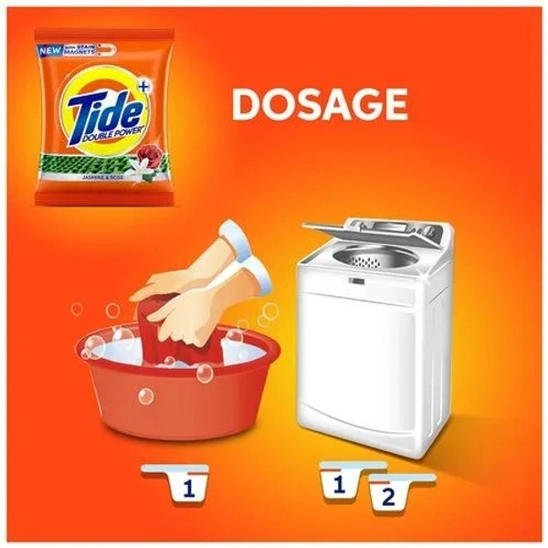Tide Plus Detergent Powder Jasmine & Rose : 2 kgs - 2 kgs, Jasmine & Rose