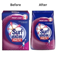 Surf Excel Matic Detergent Powder - Front Load, 1 kg Pouch - 1 KG