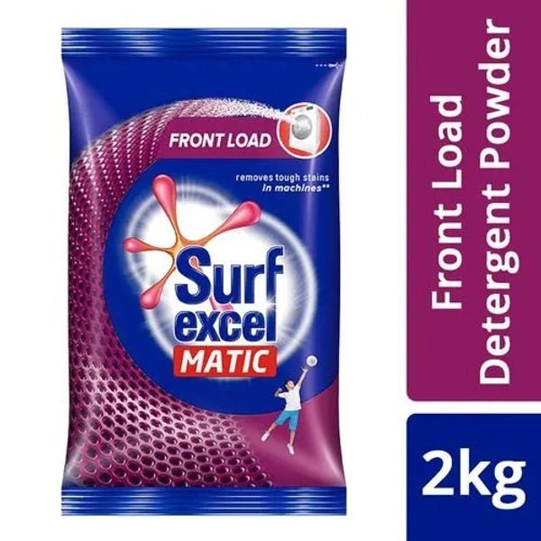 Surf Excel Matic Detergent Powder - Front Load, 2 kgs Pouch - 2 kgs
