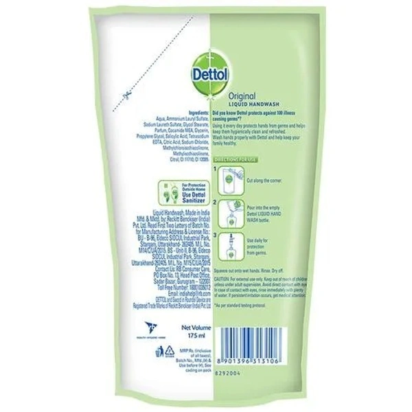 Dettol Hand Wash Liquid Refill - Original, 175 ml - 175 ML, original