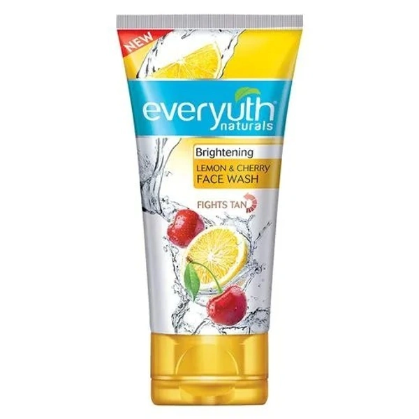 Everyuth Naturals Brightening Lemon & Cherry Face Wash, 50 g Tube - 50 GMS, Lemon & Cherry