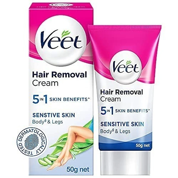 Veet Hair Removal Cream - Sensitive Skin : 50 gms - 50 gms, Sensitive Skin
