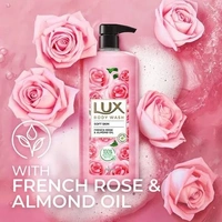 Lux Body Wash - With French Rose & Almond Oil, Soft Touch, 750 ml - 750 ml, French Rose & Almond Oil