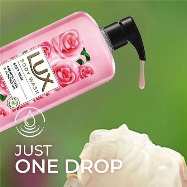 Lux Body Wash - With French Rose & Almond Oil, Soft Touch, 750 ml - 750 ml, French Rose & Almond Oil
