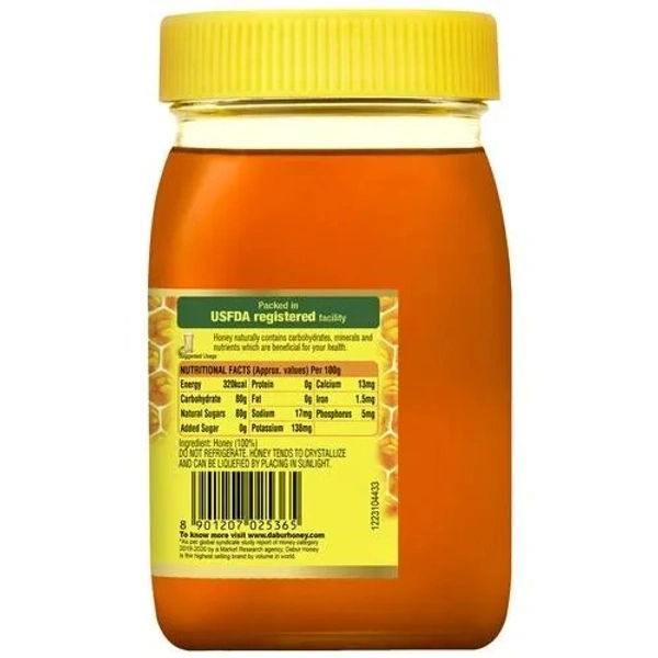 Dabur 100% Pure Honey - Worlds No.1 Honey Brand With No Sugar Adulteration, 500 g - 500 gms
