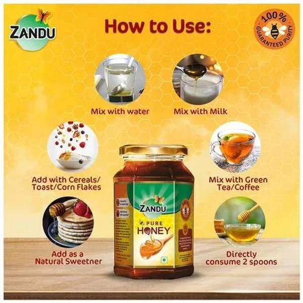 Zandu Pure Honey - No Added Sugar, 250 g - 250 GMS