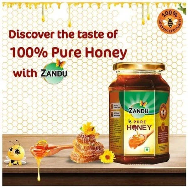 Zandu Pure Honey - No Added Sugar, 250 g - 250 GMS