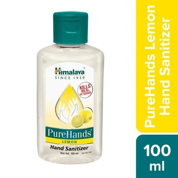 Himalaya Wellness Hand Sanitizer - Pure Hands, 500 ml - 100 ml, Lemon