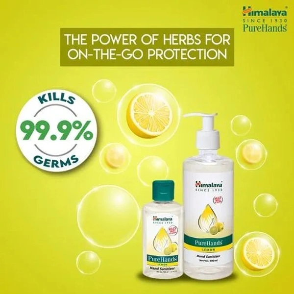 Himalaya Wellness Hand Sanitizer - Pure Hands, 500 ml - 500 ml, Lemon