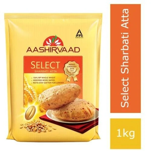 Aashirvaad Select Sharbati Wheat Atta (Godhuma pindi)  1 kg - 1 KG, Select Sharbati