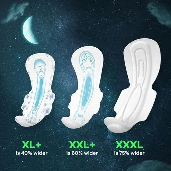 Whisper Ultra Overnight Sanitary Pads - Extra Large Wings, 7 pcs Pouch - XL+, 7 pcs