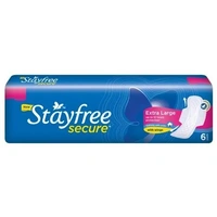 STAYFREE Sanitary Pads - Secure Xl Cottony Soft, with Wings, 6 pads - XL, 6 count (PACK OF 1)