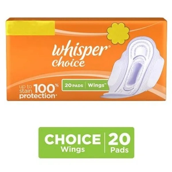 Whisper Sanitary Pads - Choice Wings Regular, 20 pcs - Regular, 20 pcs