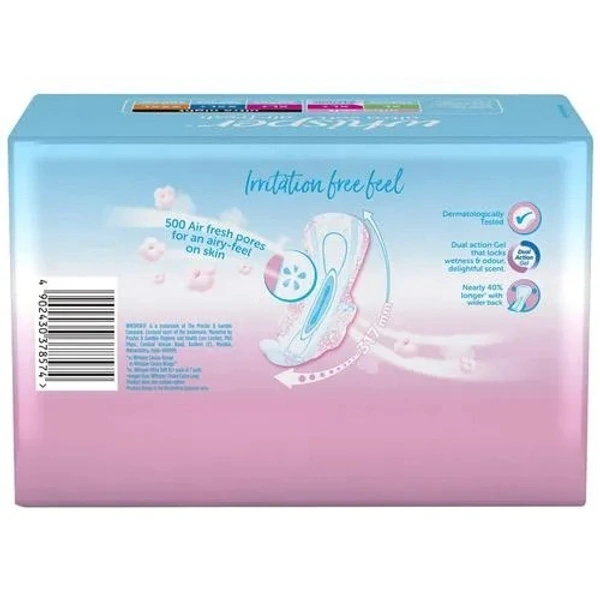 Whisper Ultra Soft Air Fresh Sanitary Pads - With Wider & Longer Back, XL Plus, 30 pcs - XL PLUS, 30 pcs