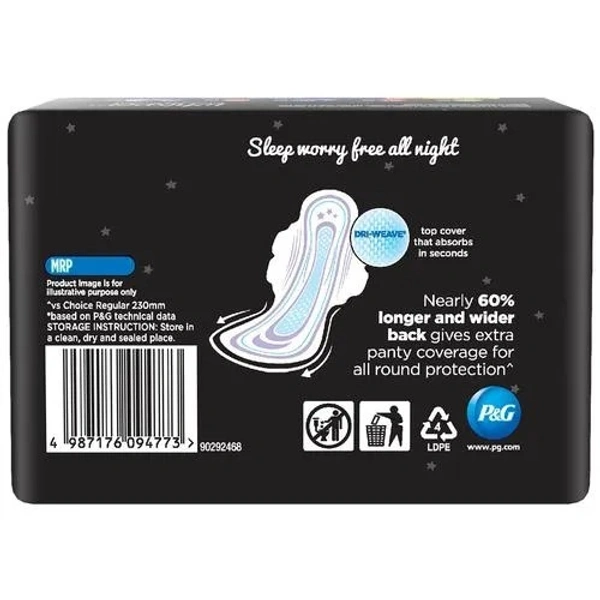 Whisper Ultra Nights Sanitary Pad With Wings - XXL Plus, 6 pcs - XXL Plus, 6 PCS