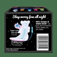 Whisper Bindazzz Nights Koala Soft Sanitary Pads - XXL Plus, Double Huge Wings, Wider Back, 10 pcs - XXL Plus, 10 PCS