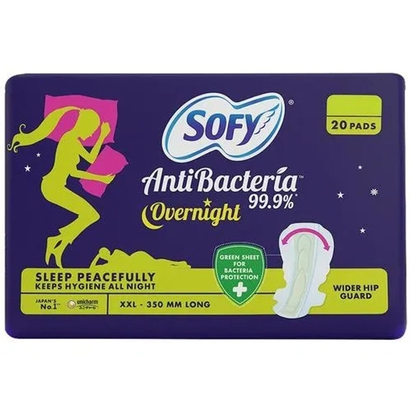 Sofy Anti-Bacteria Overnight Pads - XXL, 20 pcs Pouch - XXL, 20 pcs