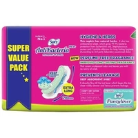 Sofy Anti-Bacteria Sanitary Pad - Extra-Long, Prevents Leakage, Slim, 48 pcs - Slim, 48 PCS