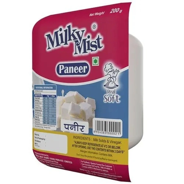 Milky Mist Paneer - Premium Fresh, 200 g Pouch - 500 GMS