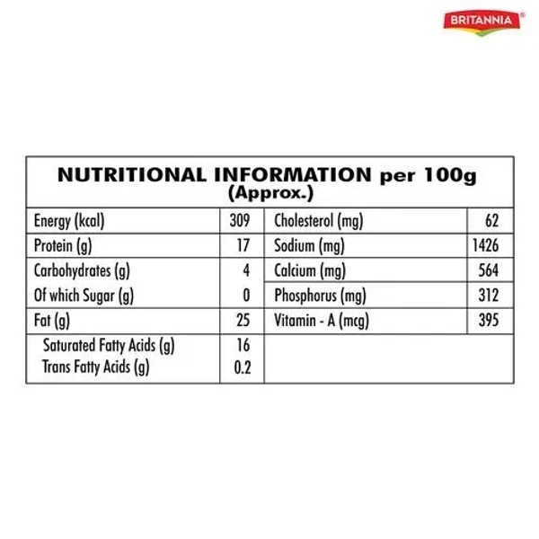 Britannia Processed Cheese Slice - Goodness of Cow's Milk, 100 g Pouch - 100 GMS