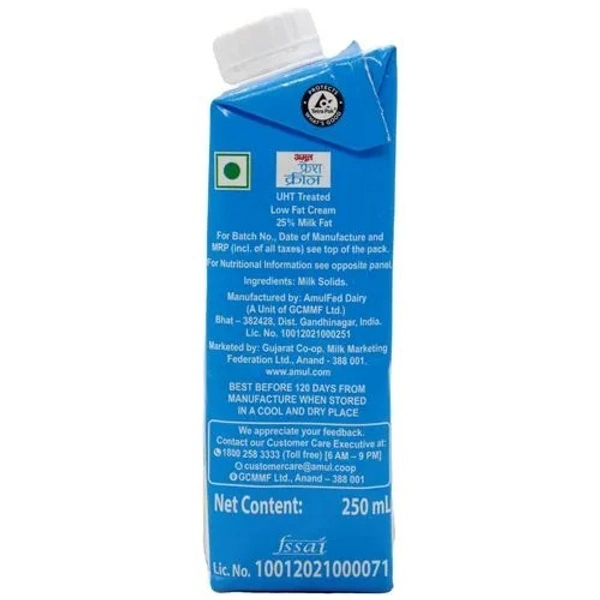 Amul Fresh Cream : 250 ml - 250 ml