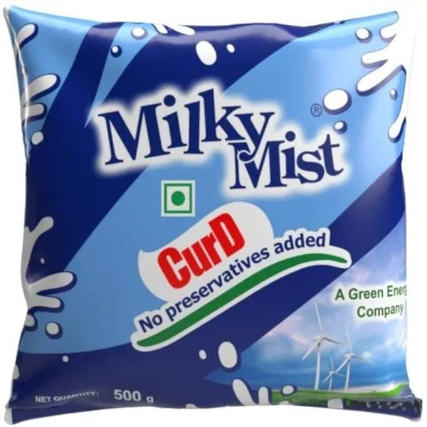 Milky Mist Farm Fresh Curd/Dahi - Premium 500 g Pouch - 500 GMS