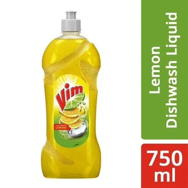 Vim Dishwash Liquid - Gel Lemon, 750 ml Bottle - 750 ML, Gel Lemon