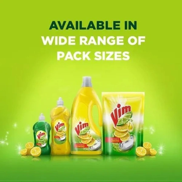 Vim Dishwash Liquid - Gel Lemon, 750 ml Bottle - 750 ML, Gel Lemon