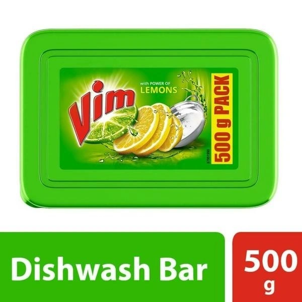 Vim Dishwash Bar - Lemon, 500 g - 500 gms, Lemon