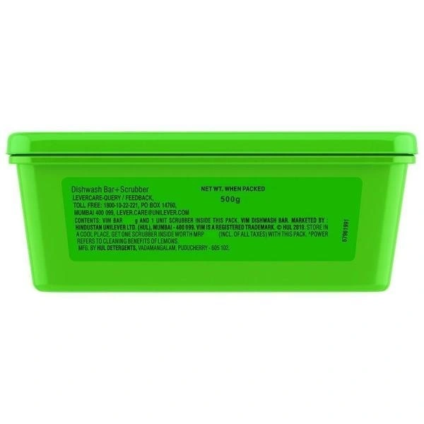 Vim Dishwash Bar - Lemon, 500 g - 500 gms, Lemon