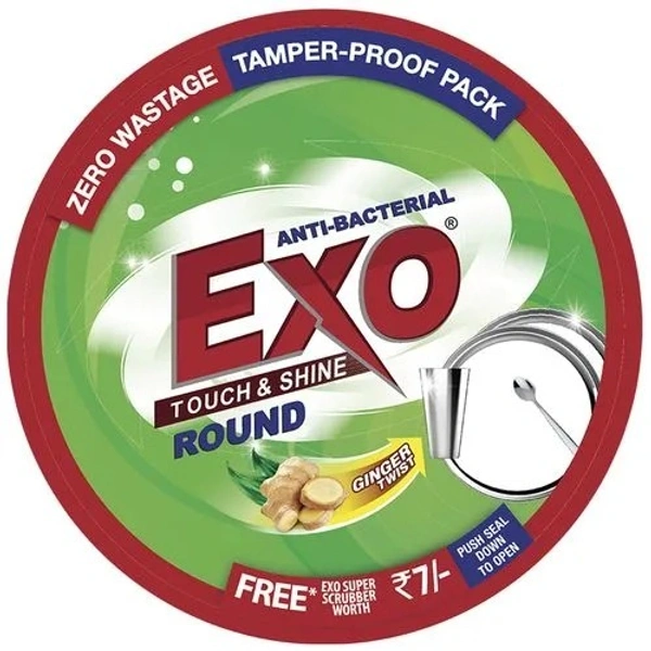Exo Dishwash Bar - Anti-Bacterial, Round, 250 g - 250 gms