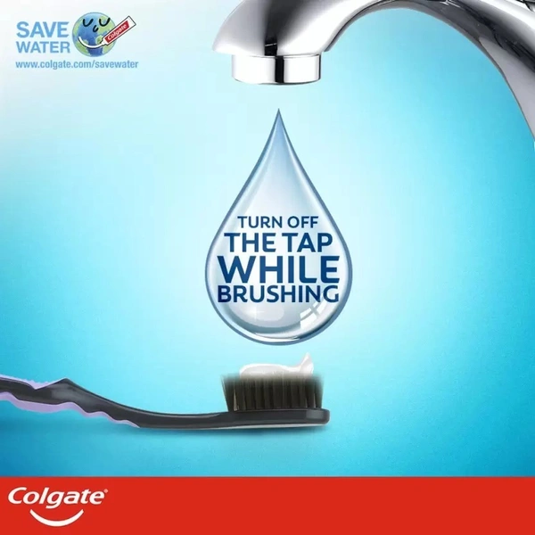 Colgate SlimSoft Charcoal Soft Black Bristles Toothbrush, 4 Pcs, (Buy 2 Get 2 Free) - 4 Toothbrushes