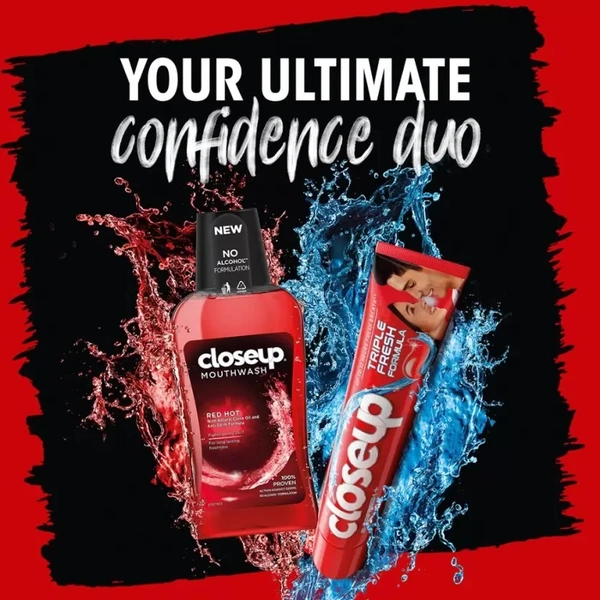 Close Up Everfresh+ Anti-Germ Gel Toothpaste - Red Hot, 150 g (Pack of 2) - 2x150 gms