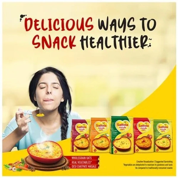 Saffola Masala & Coriander Oats : 500 gms - 500 GMS, Masala & Coriander