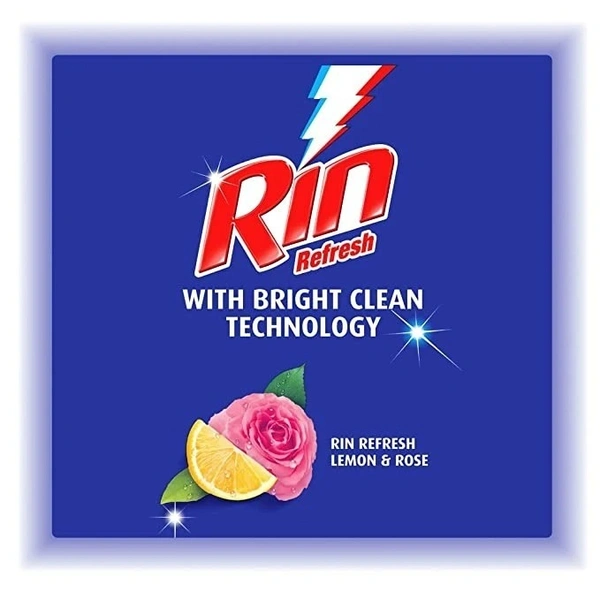 Rin Refresh Lemon & Rose Detergent Powder : 500 GMS - 500 GMS, Lemon & Rose