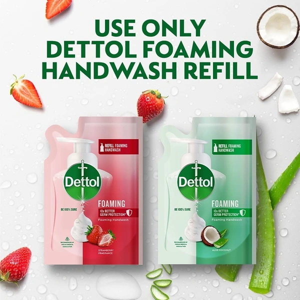 Dettol Foaming Handwash Pump - Strawberry, 250ml - 250 ml, Strawberry