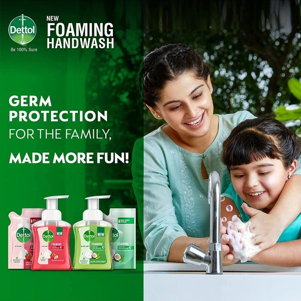 Dettol Foaming Handwash Pump - Strawberry, 250ml - 250 ml, Strawberry