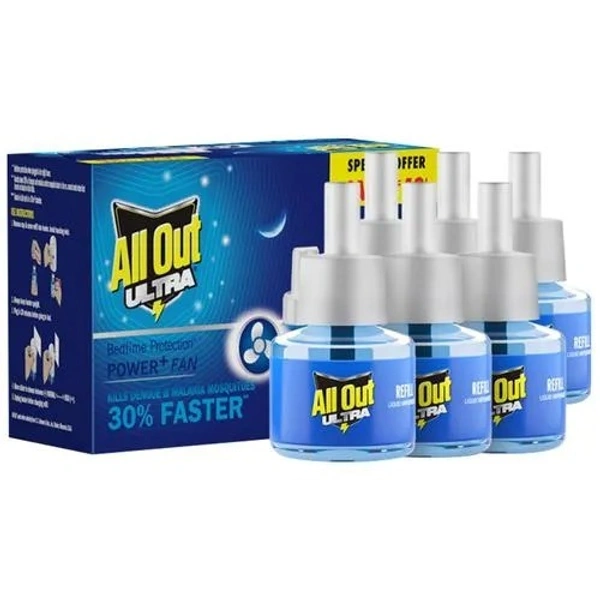 All Out Ultra Mosquito Repellant Refill - 30% Faster Action, 45 ml (Pack of 6) - 45 ml (Pack of 6)