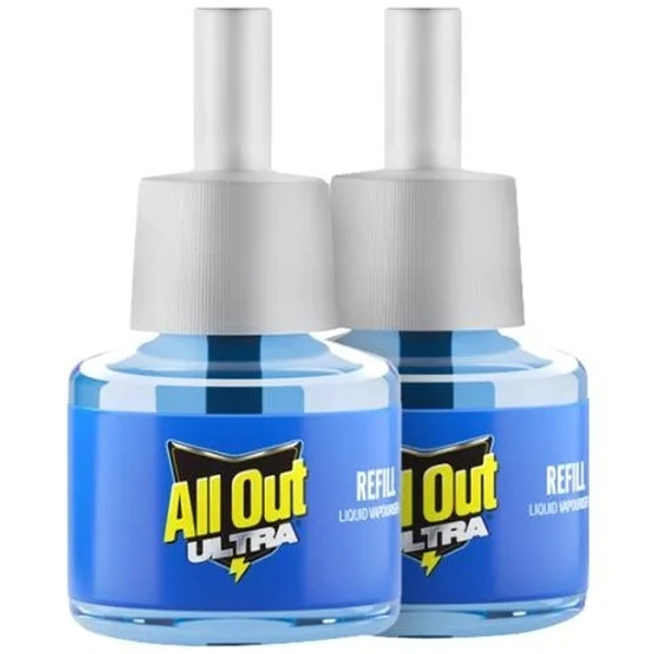 All Out Ultra Mosquito Repellant Power + Fan Refill - 30% Faster Action, 45 ml (Pack of 2) - 45 ml (Pack of 2)