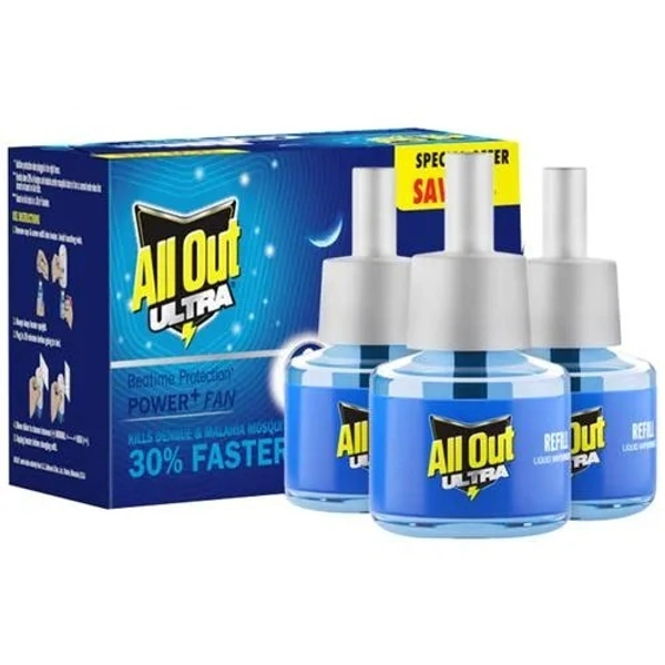 All Out Ultra Mosquito Repellant Refill, 45 ml (Pack of 3) - 45 ml (Pack of 3)