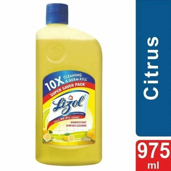 Lizol Citrus Disinfectant Floor Cleaner 975 ml - 975 ml, citrus
