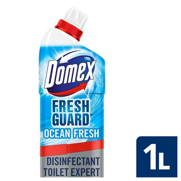 Domex Toilet Cleaner - Fresh Guard, Ocean Fresh, 1 L - 1 Liter, Ocean Fresh